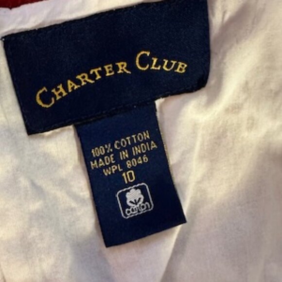 Charter Club White Eyelet dress - Size 10 - Picture 7 of 13